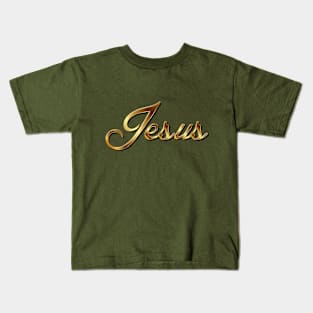 JESUS His name the Word the Son bible quote Jesus God - worship witness - Christian design Kids T-Shirt